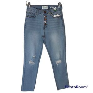 Celebrity Pink Light Denim Slim Down Straight High-Rise Jeans. Size 3/26